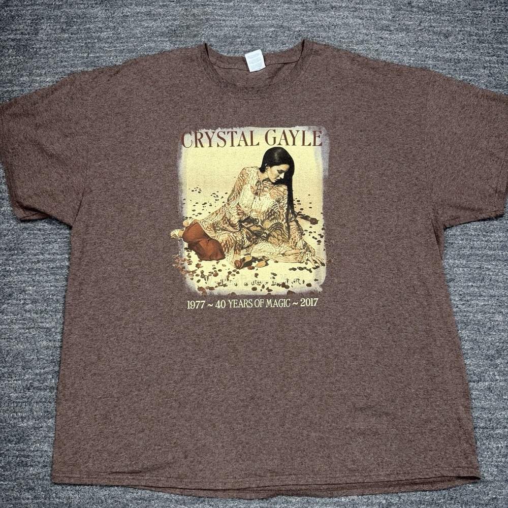 Believe In Magic Crystal Gayle 40th Anniversary Dark Chocolate T-Shirt ZA643 3XL